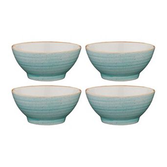 Aqua dia.5.5" h:2.75" 15 oz. Round Blue Porcelain Bowl (Set of 4)