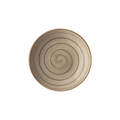 Terrain dia.11" h:2.5" 57 oz. Round Brown Porcelain Bowl (Set of 2)