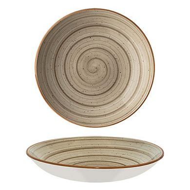 Terrain dia.11" h:2.5" 57 oz. Round Brown Porcelain Bowl (Set of 2)