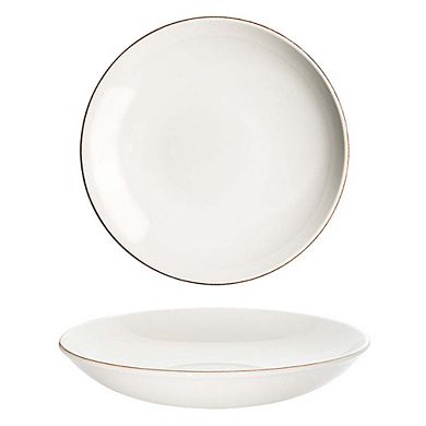 Retro dia.11" h:2.5" 57 oz. Round Decorated Porcelain Bowl (Set of 2)