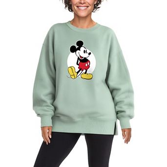 Women's Disney's Mickey Mouse Classic Oversized Fleece Crew Sweatshirt