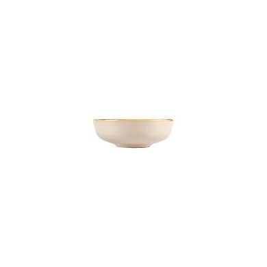 Sand dia.5.5" h:2" 15 oz. Round Beige Porcelain Bowl (Set of 4)
