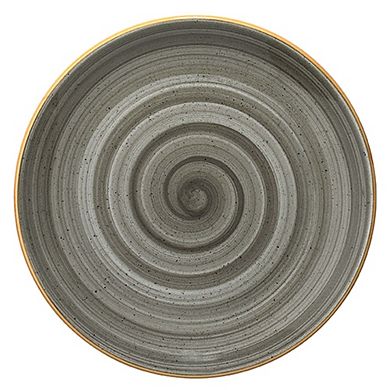 Space dia.10.5" Round Grey Porcelain Plate (Set of 4)