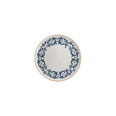 Viento dia.8.75" Round Decorated Porcelain Plate (Set of 4)