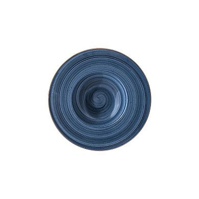 Dusk dia.11" h:2.5" 14 oz. Round Blue Porcelain Bowl (Set of 2)