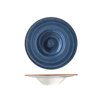 Dusk dia.11" h:2.5" 14 oz. Round Blue Porcelain Bowl (Set of 2)