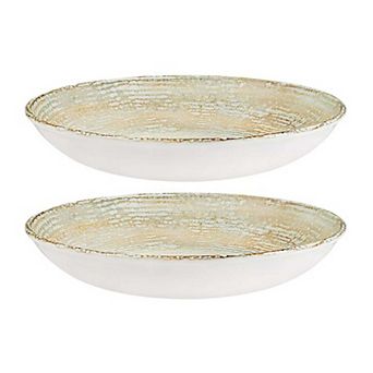 Patera dia.10" h:2" 44 oz. Round Decorated Porcelain Bowl (Set of 2)