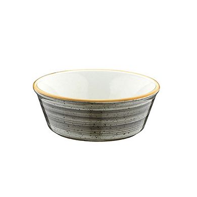 Space dia.4.75" h:1.75" 10 oz. Round Grey Porcelain Bowl (Set of 4)