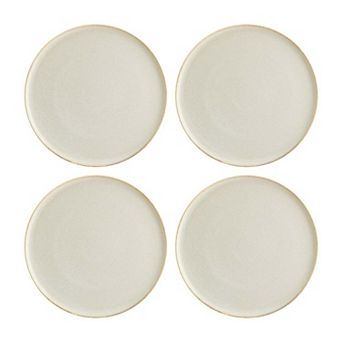 Sand dia.8.75" Round Beige Porcelain Plate (Set of 4)