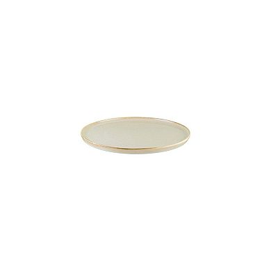 Sand dia.8.75" Round Beige Porcelain Plate (Set of 4)
