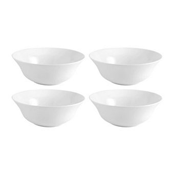 Porcelain Delta-Coupe dia.6.25" h:1.75" 14 oz. Round White Porcelain Bowl (Set of 4)