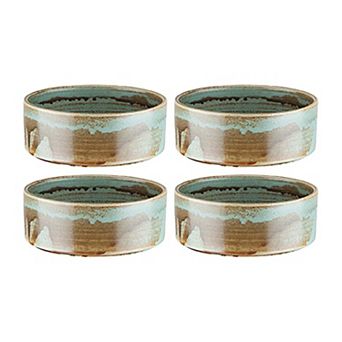 Coral dia.5.25" h:2" 15 oz. Round Decorated Porcelain Bowl (Set of 4)