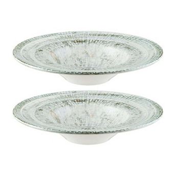 Odette dia.11" h:2.5" 14 oz. Round Decorated Porcelain Bowl (Set of 2)