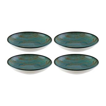 Madera dia.8" h:1.5" 17 oz. Round Decorated Porcelain Bowl (Set of 4)