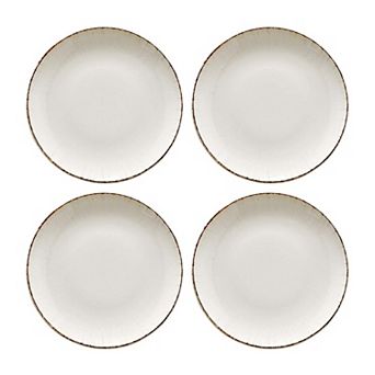 Retro dia.8.25" Round Decorated Porcelain Plate (Set of 4)