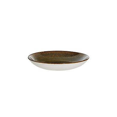 Tierra dia.11" h:2.5" 57 oz. Round Brown Porcelain Bowl (Set of 2)