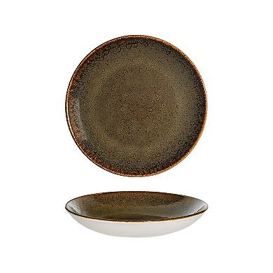 Tierra dia.11" h:2.5" 57 oz. Round Brown Porcelain Bowl (Set of 2)