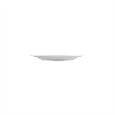 Porcelain Lizbon dia.8.5" Round White Porcelain Plate (Set of 4)