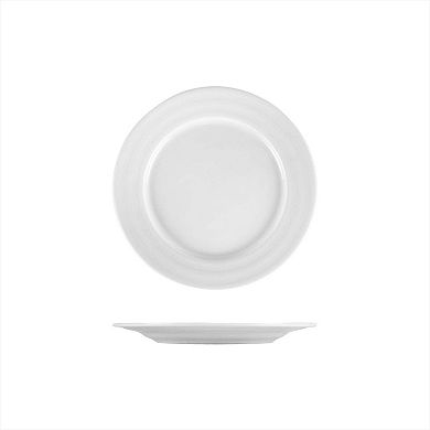 Porcelain Lizbon dia.8.5" Round White Porcelain Plate (Set of 4)