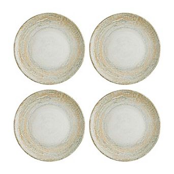 Patera dia.6.75" Round Decorated Porcelain Plate (Set of 4)