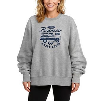 Women's Ford Vintage Bronco Rare Breed Oversized Fleece Crew Sweatshirt
