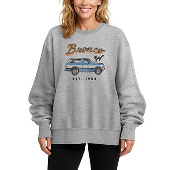 Women's Ford Retro Bronco Est. 1966 Oversized Fleece Crew Sweatshirt