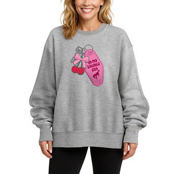 Women's Ford In My Bronco Era Oversized Fleece Crew Sweatshirt