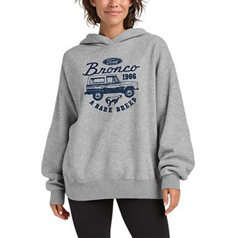 Women's Ford Vintage Bronco Rare Breed Oversized Fleece Hoodie Sweatshirt