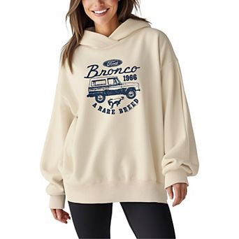 Women's Ford Vintage Bronco Rare Breed Oversized Fleece Hoodie Sweatshirt
