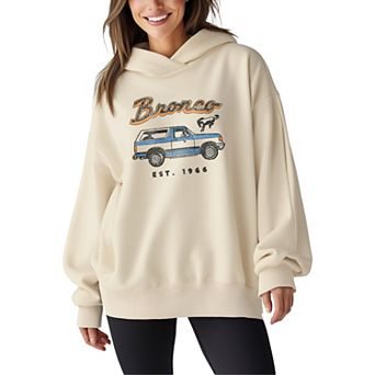 Women's Ford Retro Bronco Est. 1966 Oversized Fleece Hoodie Sweatshirt