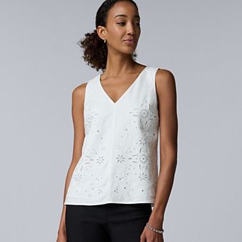 Women's Simply Vera Vera Wang Embroidered Tank Top