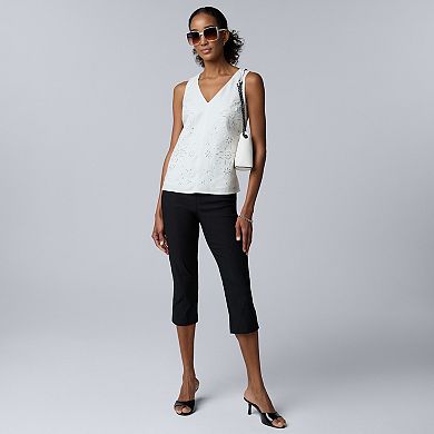 Women's Simply Vera Vera Wang Embroidered Tank Top
