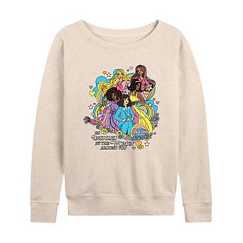 Women's Barbie Be Inspired By The Women Around You French Terry Long Sleeve Tee