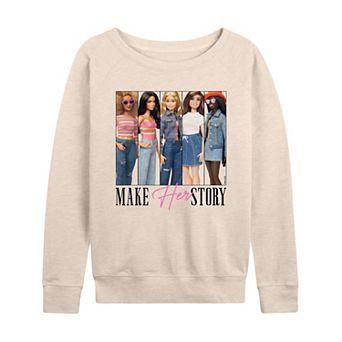 Women's Barbie Make Herstory French Terry Long Sleeve Tee