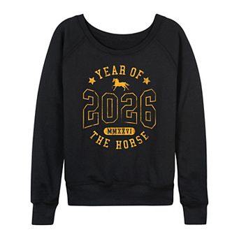 Women's Lunar New Year 2026 Year Of The Horse French Terry Long Sleeve Tee