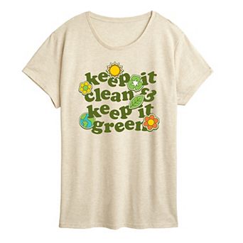 Women's Keep It Clean & Keep It Green Graphic Tee