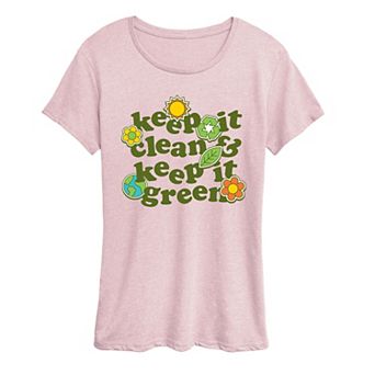 Women's Keep It Clean & Keep It Green Graphic Tee