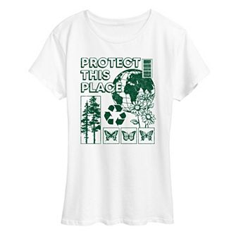 Women's Earth Day Protect This Place Graphic Tee