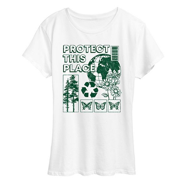 Women's Earth Day Protect This Place Graphic Tee
