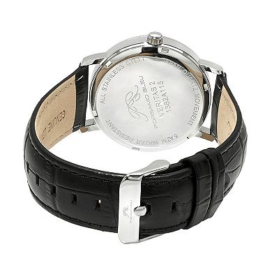 Porsamo Bleu Veritas2 Men's Leather Band Watch - 1362GVEL