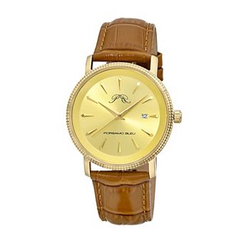 Porsamo Bleu Veritas2 Men's Leather Band Watch - 1362GVEL