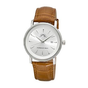 Porsamo Bleu Veritas2 Men's Leather Band Watch - 1362GVEL