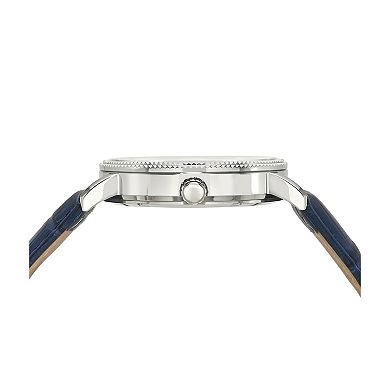 Porsamo Bleu Veritas1 Men's Diamond Leather Band Watch - 1361HVEL