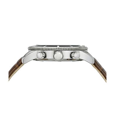 Porsamo Bleu Brandon Men's Chronograph Leather Strap Watch - 1012ABRL