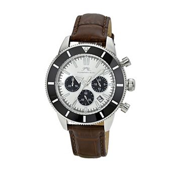 Porsamo Bleu Brandon Men's Chronograph Leather Strap Watch - 1012ABRL