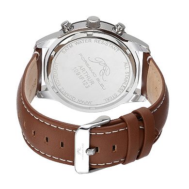 Porsamo Bleu Arthur Men's Chronograph Leather Strap Watch - 1091FARL