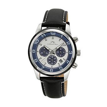 Porsamo Bleu Men's Chronograph Leather Strap Watch - 1091FARL