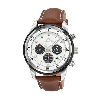 Porsamo Bleu Men's Chronograph Leather Strap Watch