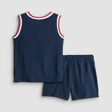 Baby & Toddler Boy Jumping Beans 2-Piece Active Mesh Tank Top & Shorts Set