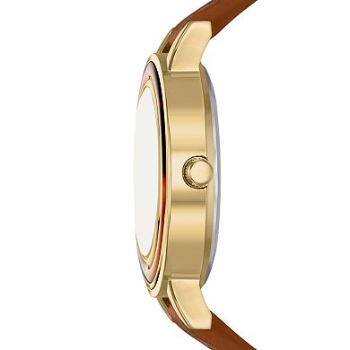 Folio Women's Leather Strap Watch